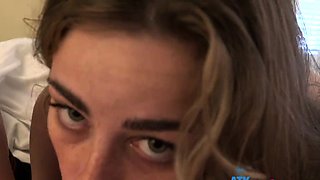 Amateur Renee Rose takes piss then sucks and fucks that