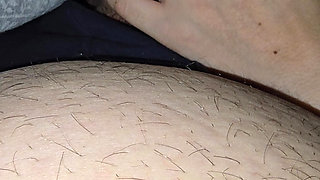 Step mom hand slip and pulled out step son dick for a handjob