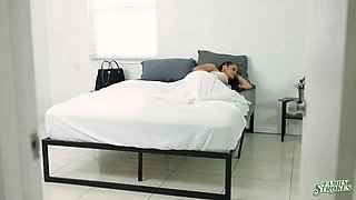 My mexican stepmother catches me peeping on her