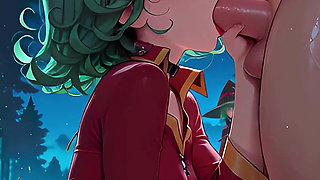 Tatsumaki Atmospheric Gentle Blowjob in the Forest, Anal Sex Onepunchman
