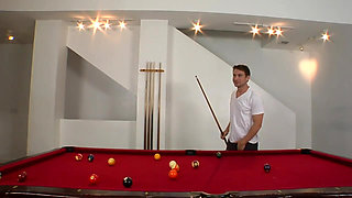 Hard double penetration for a blonde bitch in heat