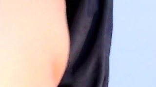 Muslim Indian wife in hijab rides dildo and then masturbates.