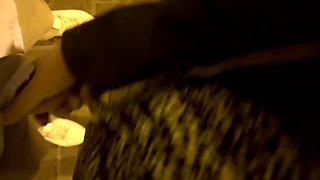 Public Blowjob and Fuck with Brunette in LEATHER JACKET -