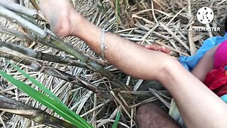 My Hot Woman and I in the Dirt in the Sugarcane Field Desi Video