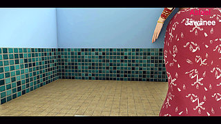 Indian girl caught while masturbate inside toilet