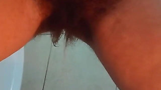 Nude Pee and Open Wide Soaked Dripping Bush