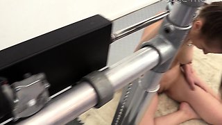 Teen Endures BDSM Three Cock Monster Facial