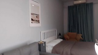 urinating , unloading from a wooly gash , I moist my sundress and hooter-sling , a heavy blast close-up