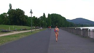 Cute curly brunette solo webcam masturbation
