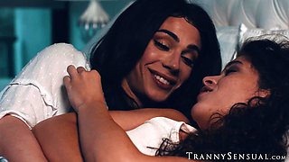 TS stepmom Ariel Demure and Victoria Voxxx confess forbidden lust