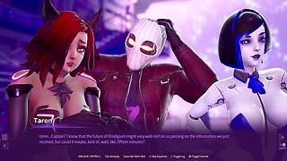 Busty anime characters in a subverse adventure