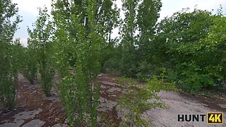 HUNT4K. Sexy Russian slut got horny and cheated on her boyfriend with a stranger in public