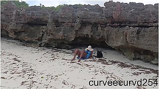 Extreme Flashing At A Public Beach In Africa