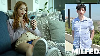 After seeing her stepdaughter masturbate, Haley Reed relaxes by getting her stepson hard.