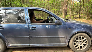 Forest Cranking Frustration Turns Into Horny Breakdown and Rough BJ Rescue