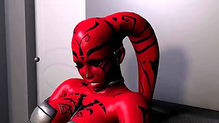 Sith Lord Darth Talon anal masturbation : Star Wars Porn Parody