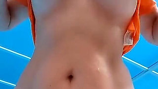 Fingering Myself Poolside