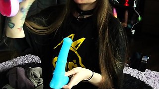 Sexy brunettes sex toy masturbation