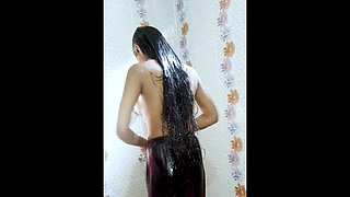 Desi Student Girl Sumaiya Bathroom Fingering Hairy Pussy with Orgasm