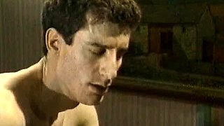 Retro threesome with vintage clothing and hardcore sex