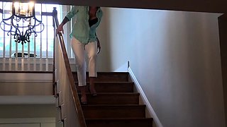 Redhead amateur GF gives blowjob 3