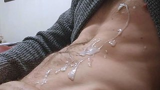 Solo masturbation and gay climax