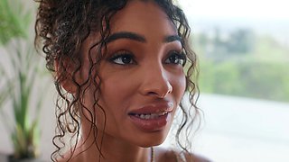 Medusa gets her pussy railed by athletic ebony stud Dan Damage