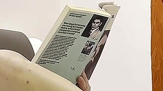 Beautiful Skinny College Girl Takes All the Cum on Her Dress After Long Slow Cock Teasing Handjob with Oil and Creme