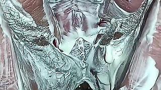 Fetish Cream in Pantyhose and Panties Masturbation Cream