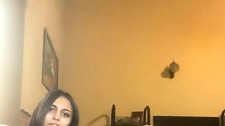 Greedy Latina masturbates when her parents leave her home