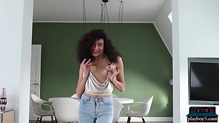 Petite Asian coed model Layla Balan solo