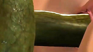 Hot sex! Beautiful young queen gets fucked hard by a Google green monster in the mystical cave