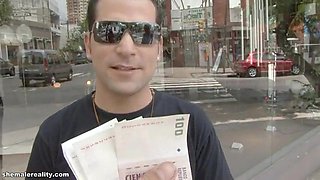 Rarest Film With Angetina Platinum-blonde Tgirl Natalia