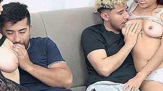 Bi Quartet! College Girl, Amateur Quartet Swingers