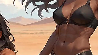 Experience Powerful Desert Oral Bang-out with Nude Black Queens in Outstanding Dark-hued XXX.