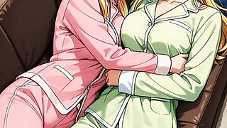 Teasing Busty Blonde Dykes' Full-On Fingering, Licking, and Dildo-Fucking Orgy