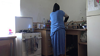 Homemade Hard Fucking Arab Wife in Kitchen