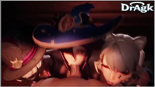Car Toon In Mona Lynette Lyney Gives Aether A Triple Blowjob Fontaine Genshin Impact 3d Porn Sex Cumshot Milf
