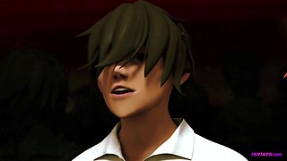 Stud Fucks Provocative Classmate on Stairs - 3D