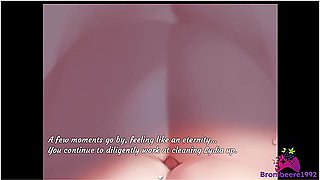 Submissive worship of a tomboy’s toned abs and salty sweat