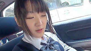 Good Looking Asian student 18+ In The Car