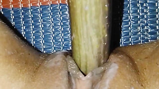 Bangladeshi girl fuking her tight pussy with begun brinjal.