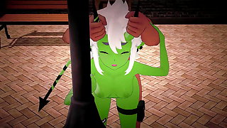 Zenless Zone Zero Soukaku Hentai Doggystyle Sex Demong Girl Mmd 3D Lime Green Skin Color Edit Smixix