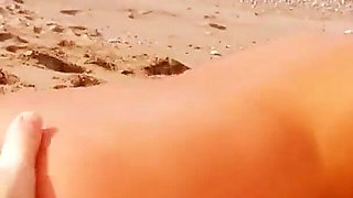 Men fuck sexy blonde teen Nicole Pearl on beach