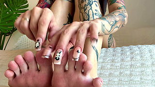 Tattooed Redhead Foot Tease & Soft Soles