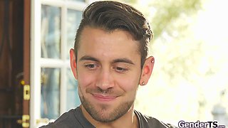 I anal bareback my small tits trans fellow student in class