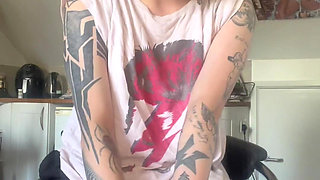 Skinny Goth Huge Belly Rapid Pregnancy at the Doctors Office