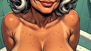 Sexy Nude Women in Bathroom 3D