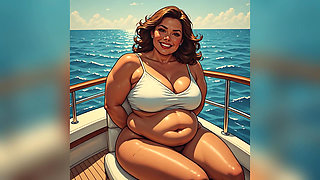 Hot Women Enjoying Yacht Ai Art