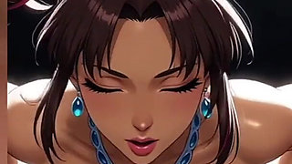 Gol Hot Busty Asian Mai Shiranui Dance Animation